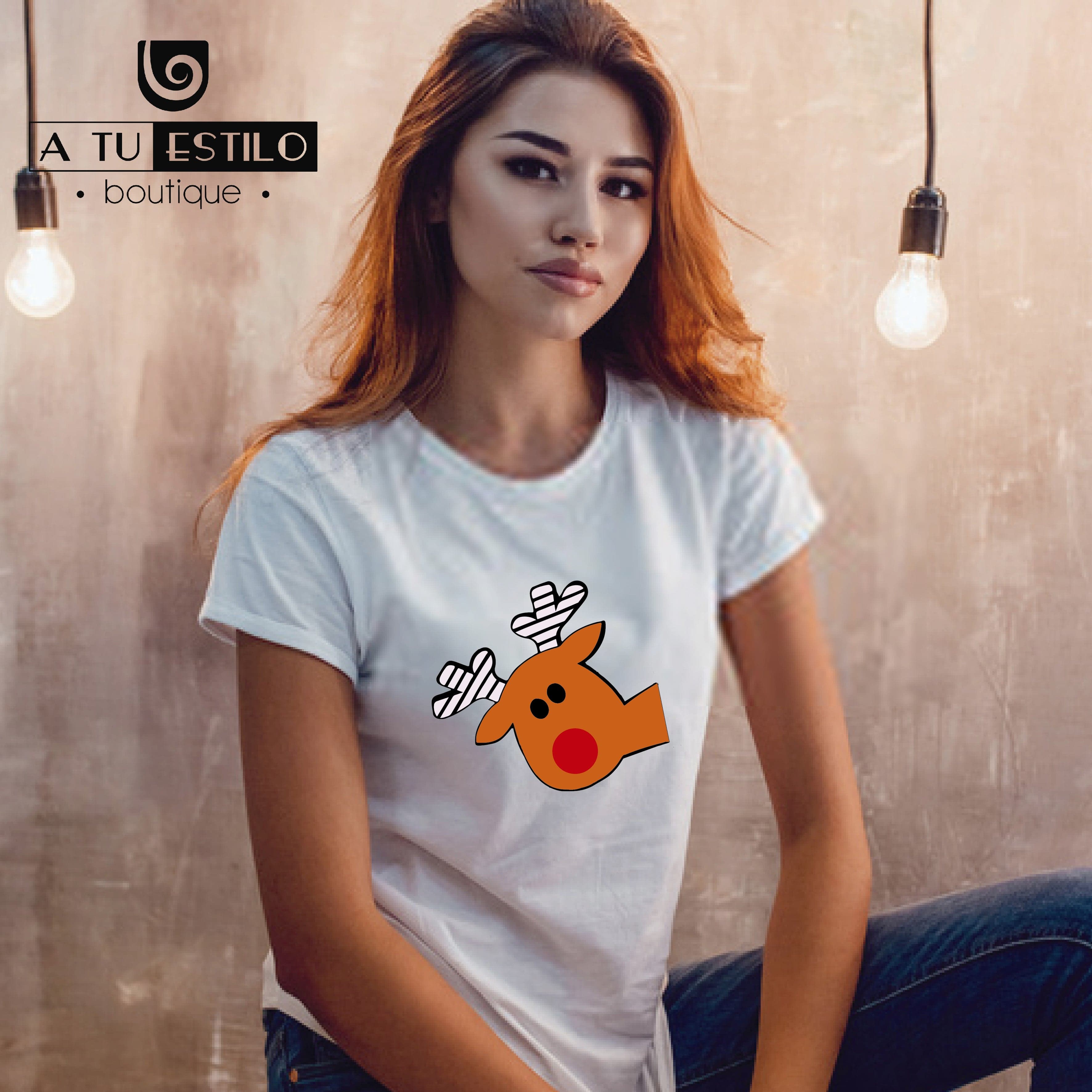 Camiseta T-shirt mujer navidad RENO 6 — foto 1