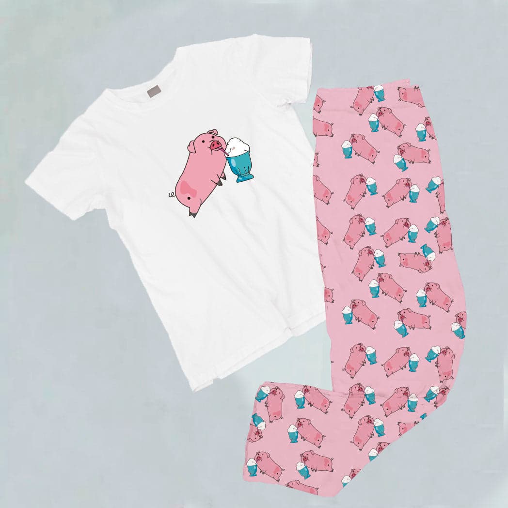 Pijama estampada de pantalón Largo CERDITO MALTEADA — foto 1