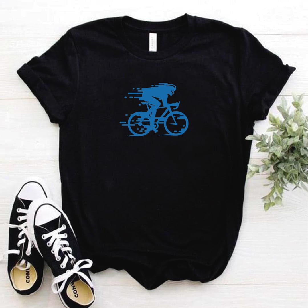 Camisa estampada  tipo T-shirt Ciclista azul — foto 3