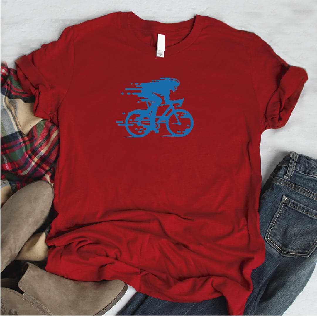 Camisa estampada  tipo T-shirt Ciclista azul — foto 6