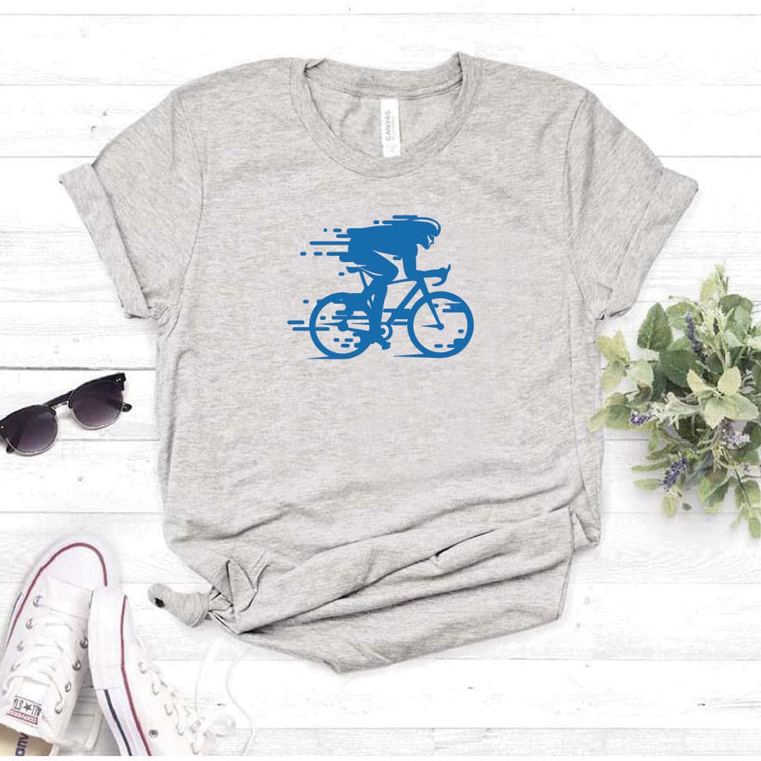 Camisa estampada  tipo T-shirt Ciclista azul — foto 8
