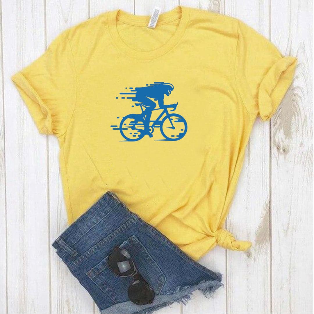 Camisa estampada  tipo T-shirt Ciclista azul — foto 2
