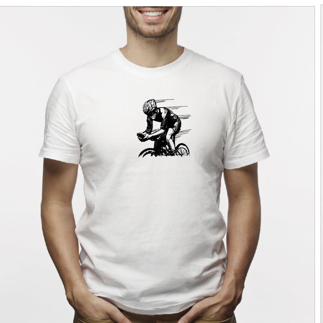 Camisa estampada para hombre  tipo T-shirt Ciclista Dibujo — foto 1