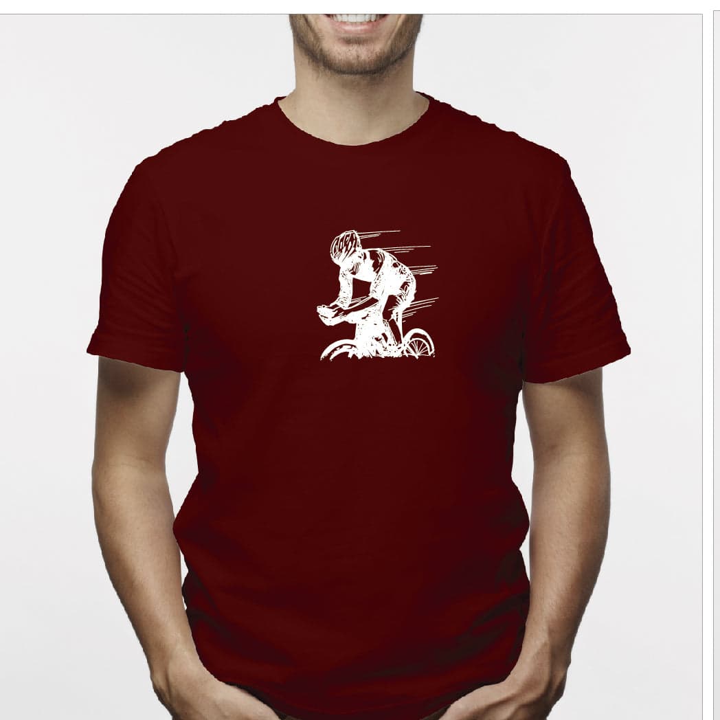 Camisa estampada para hombre  tipo T-shirt Ciclista Dibujo — foto 6