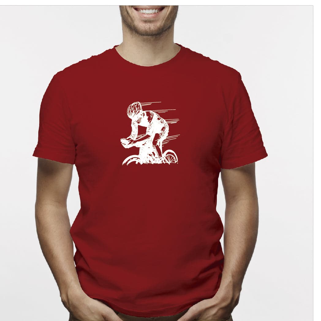 Camisa estampada para hombre  tipo T-shirt Ciclista Dibujo — foto 2