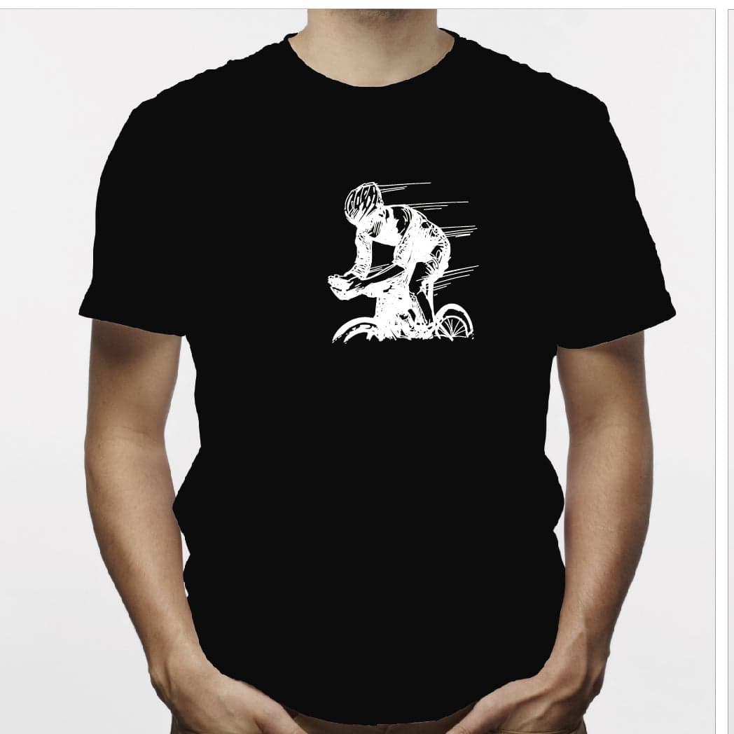 Camisa estampada para hombre  tipo T-shirt Ciclista Dibujo — foto 3