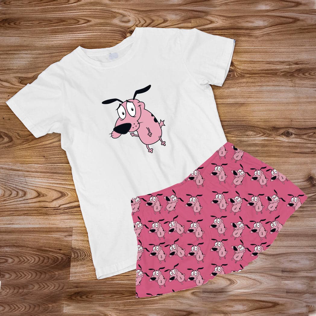 Pijama Estampada en poli algodón con el diseño de  CORAJE EL PERRO COBARDE — foto 1