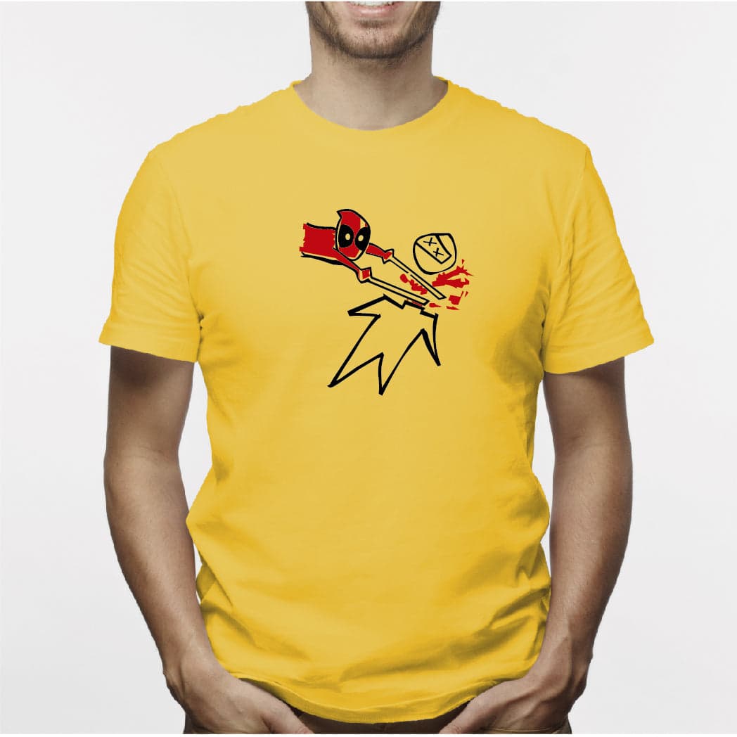 Camisa estampada para hombre  tipo T-shirt DEADPOOL DIBUJO — foto 2
