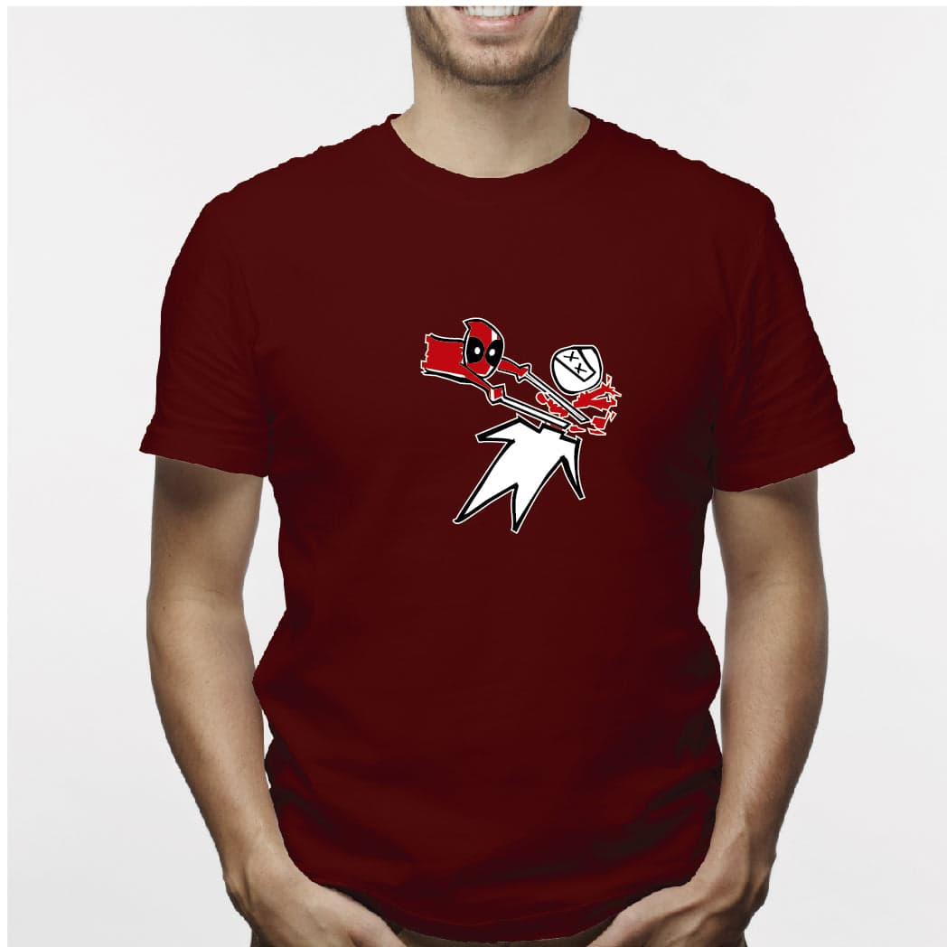 Camisa estampada para hombre  tipo T-shirt DEADPOOL DIBUJO — foto 3