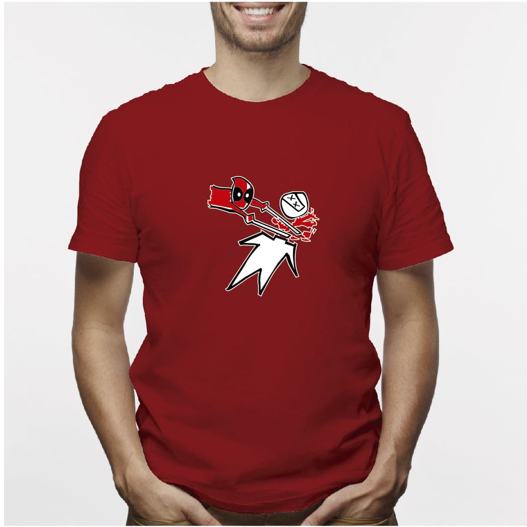 Camisa estampada para hombre  tipo T-shirt DEADPOOL DIBUJO — foto 5