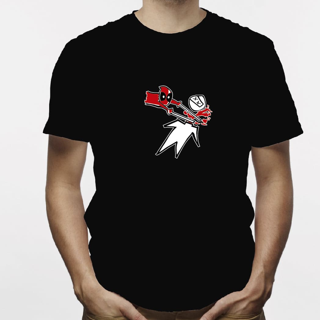 Camisa estampada para hombre  tipo T-shirt DEADPOOL DIBUJO — foto 6