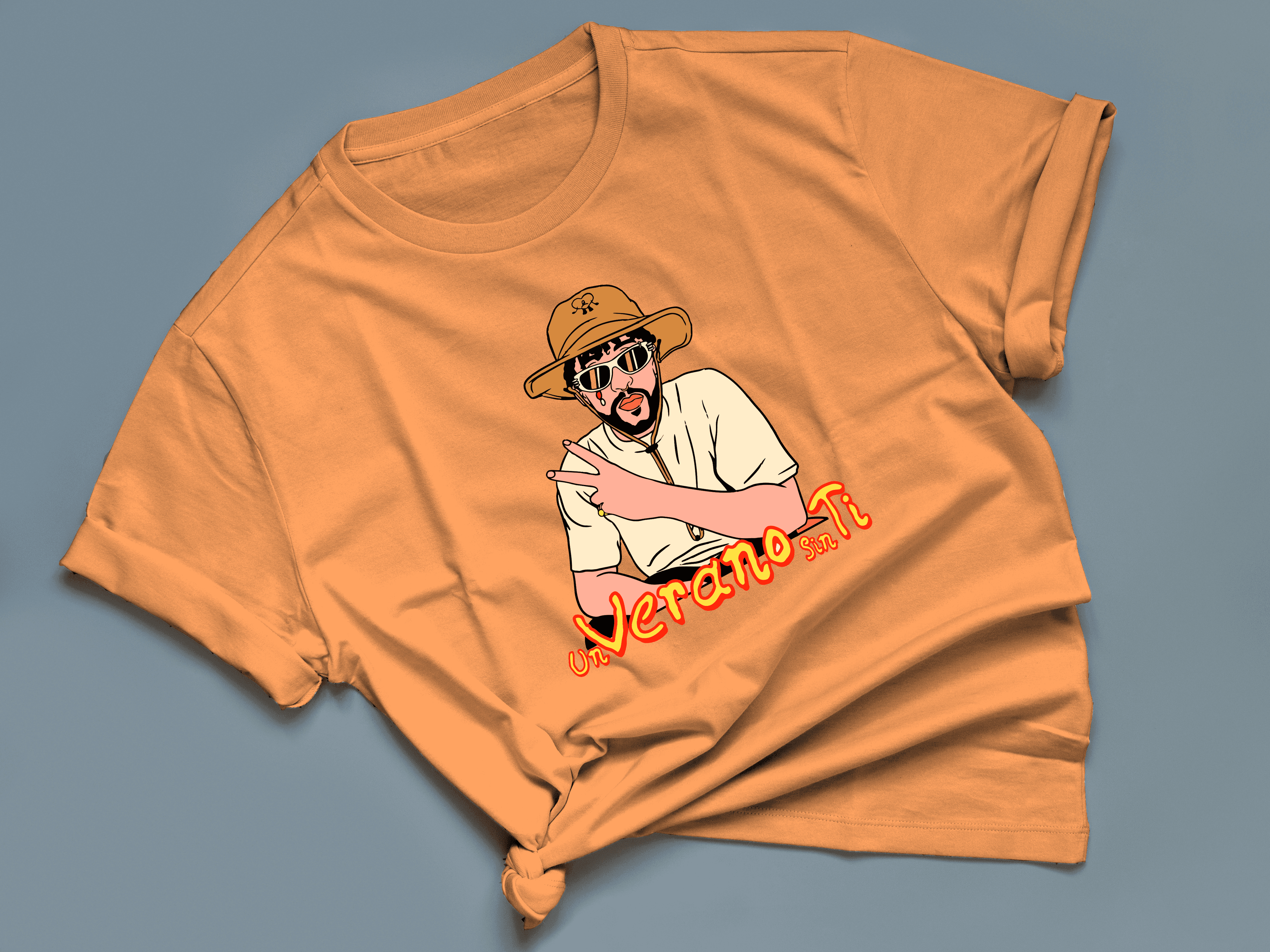 Camiseta estampada tipo T- shirt BAD BUNNY UN VERANO SIN TI — foto 5