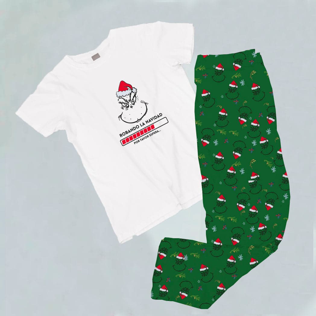 Pijama estampada de pantalón Largo (NAVIDAD) el grinch robando la navidad — foto 1