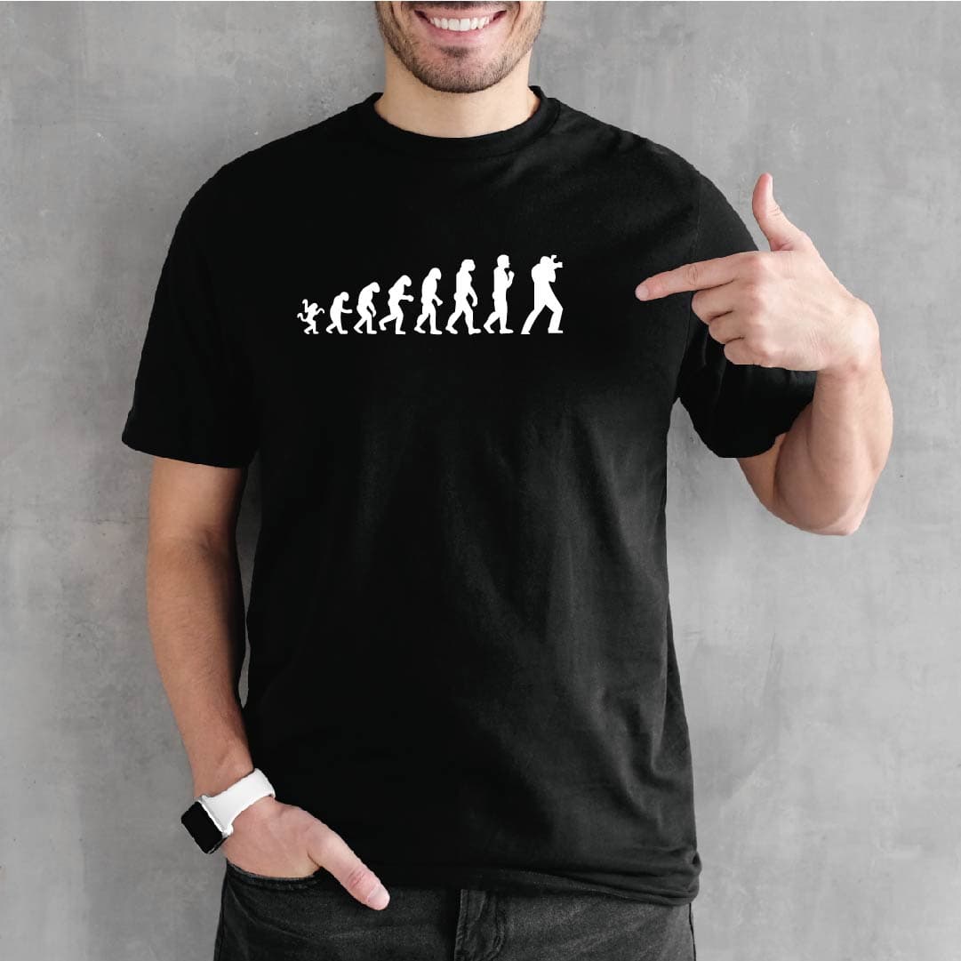 Camisa estampada para hombre  tipo T-shirt EVOLUCION FOTOGRAFO — foto 6