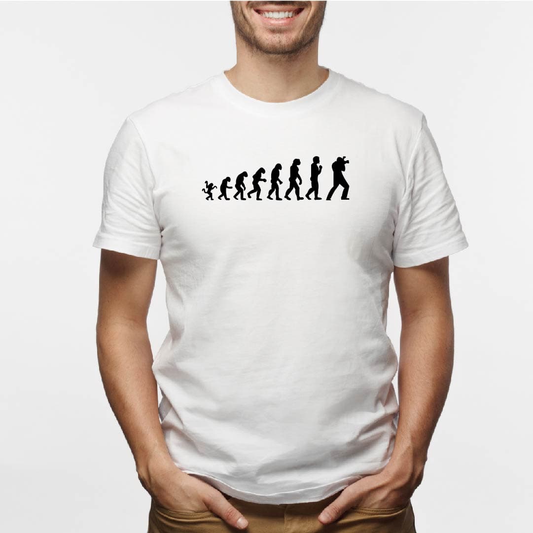 Camisa estampada para hombre  tipo T-shirt EVOLUCION FOTOGRAFO — foto 2