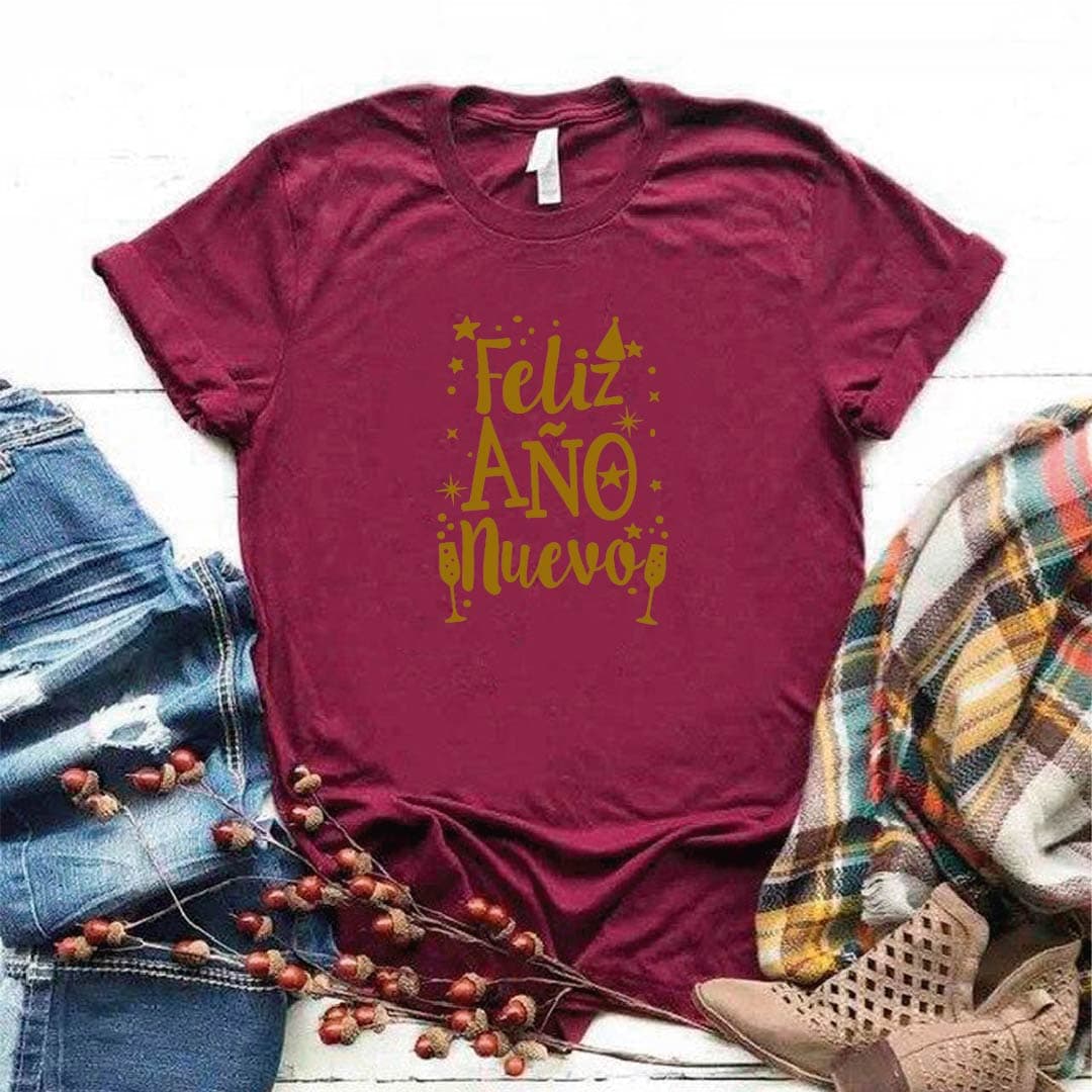Camisa estampada  tipo T-shirt navidad feliz año nuevo — foto 4