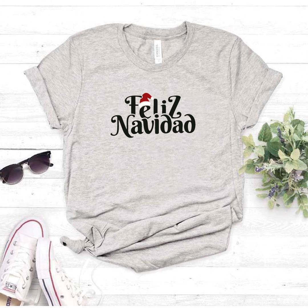 Camisa estampada  tipo T-shirt (navidad) feliz navidad (letra manuscrita) — foto 1
