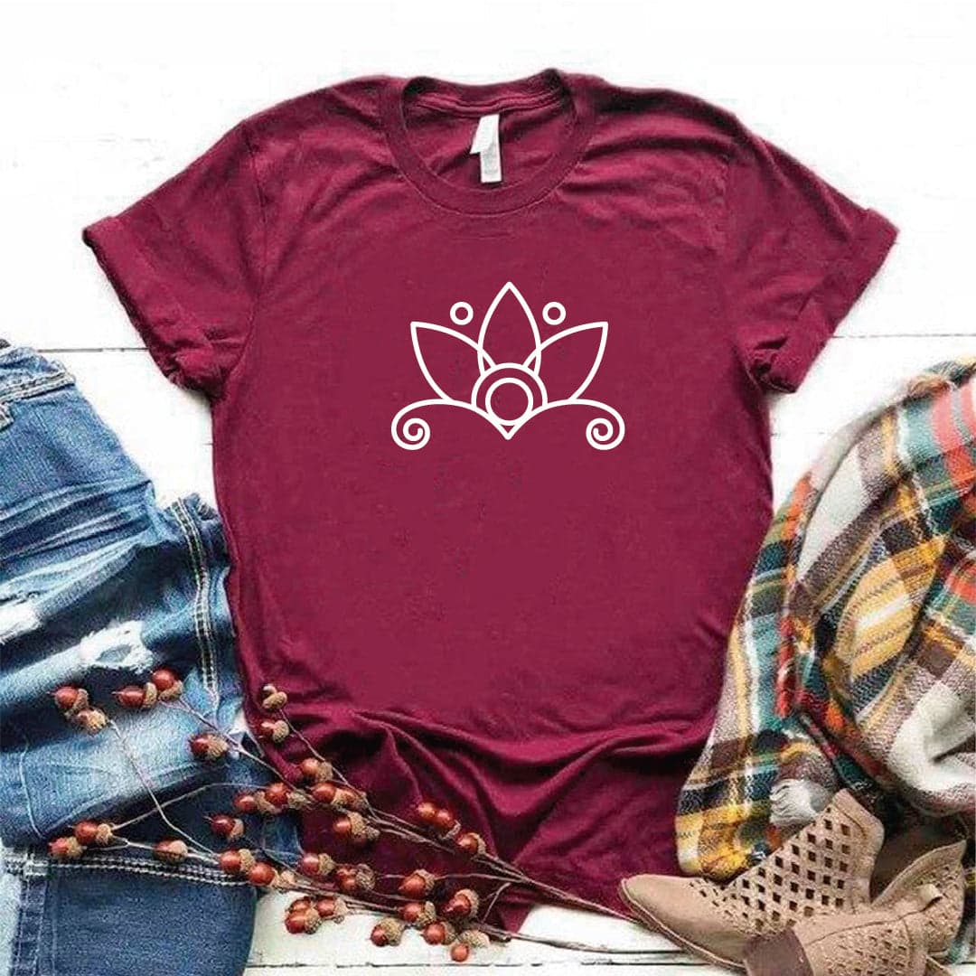 Camisa estampada tipo T- shirt Flor de Loto (flor sola) — foto 4