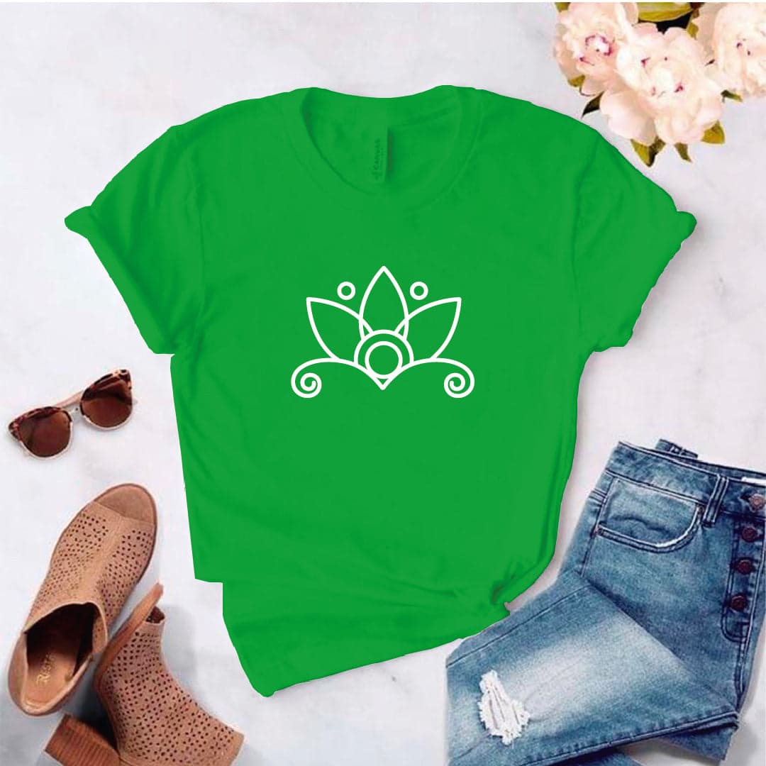 Camisa estampada tipo T- shirt Flor de Loto (flor sola) — foto 5