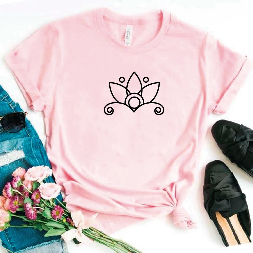 Camisa estampada tipo T- shirt Flor de Loto (flor sola) — foto 7