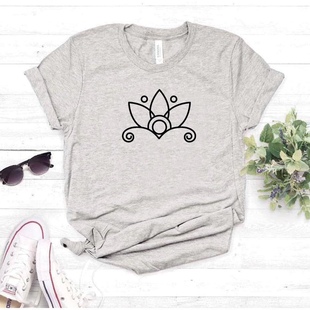 Camisa estampada tipo T- shirt Flor de Loto (flor sola) — foto 8