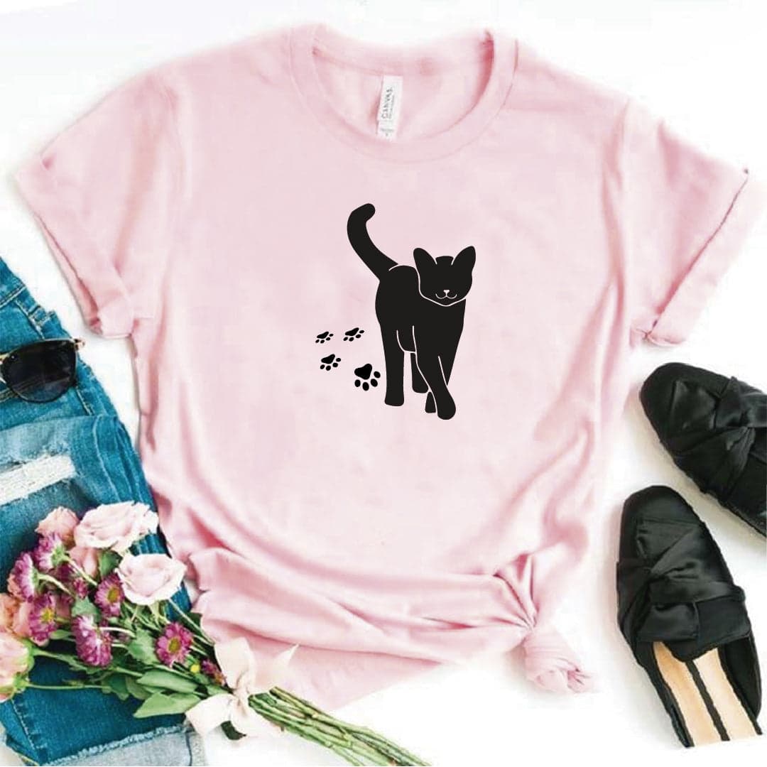 Camisa estampada  tipo T-shirt Gatico Caminando — foto 3