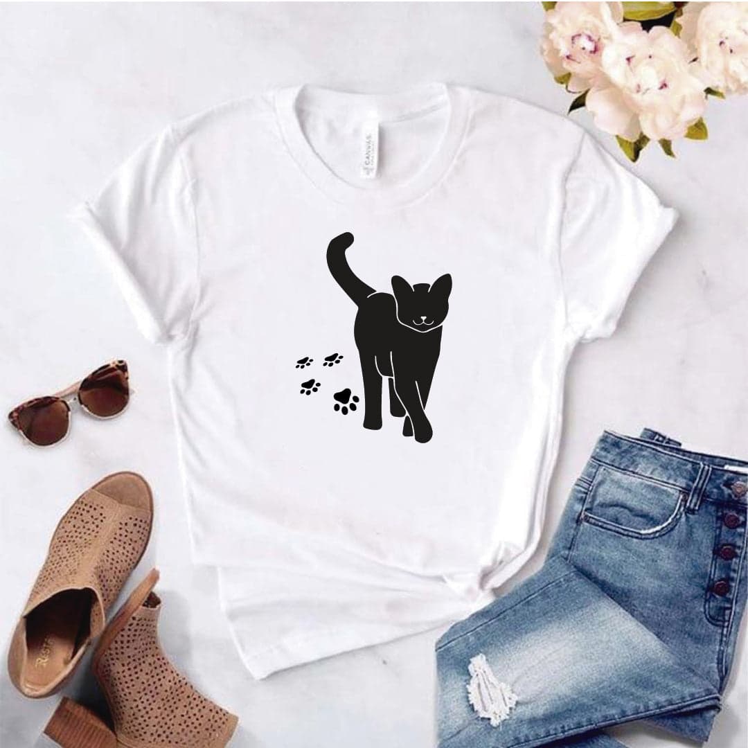 Camisa estampada  tipo T-shirt Gatico Caminando — foto 4