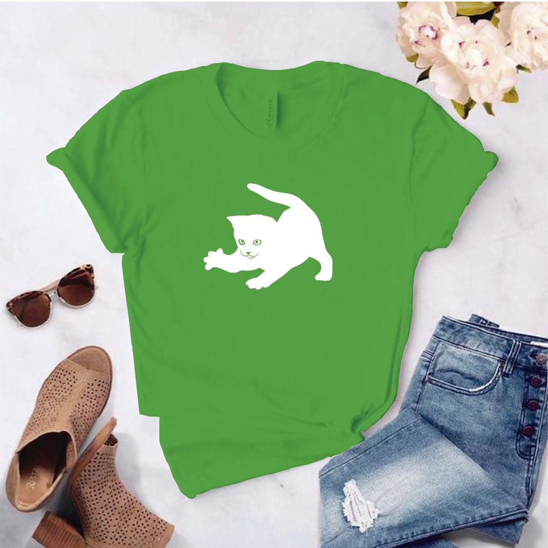 Camisa estampada  tipo T-shirt  gatico jugando — foto 6