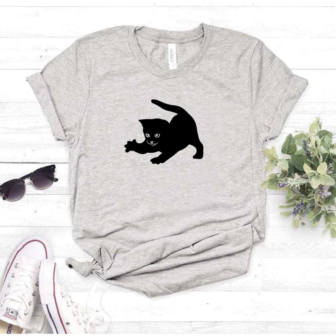 Camisa estampada  tipo T-shirt  gatico jugando — foto 8
