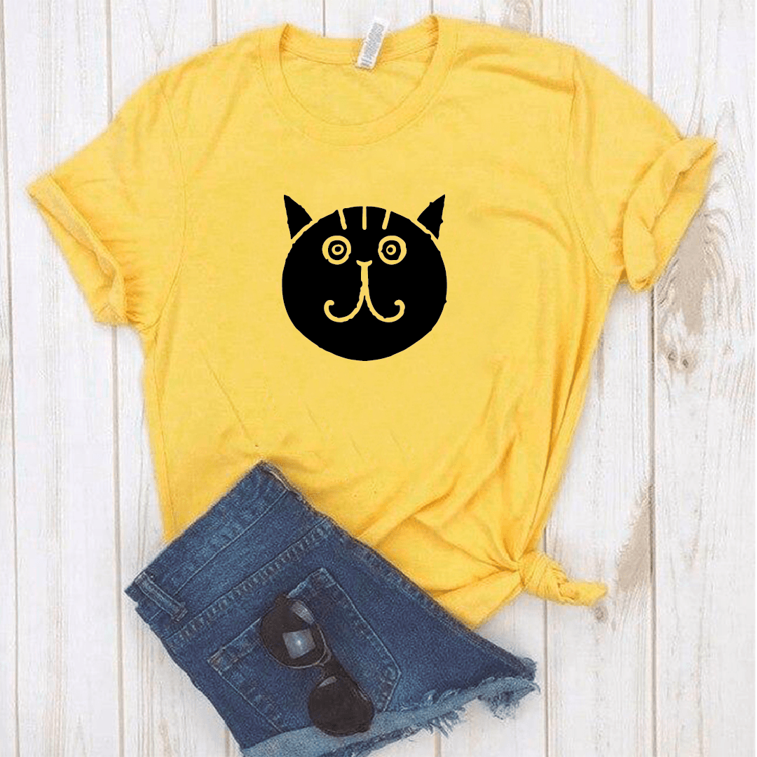 Camisa estampada tipo T- shirt Gato Cara Redonda (2) — foto 2