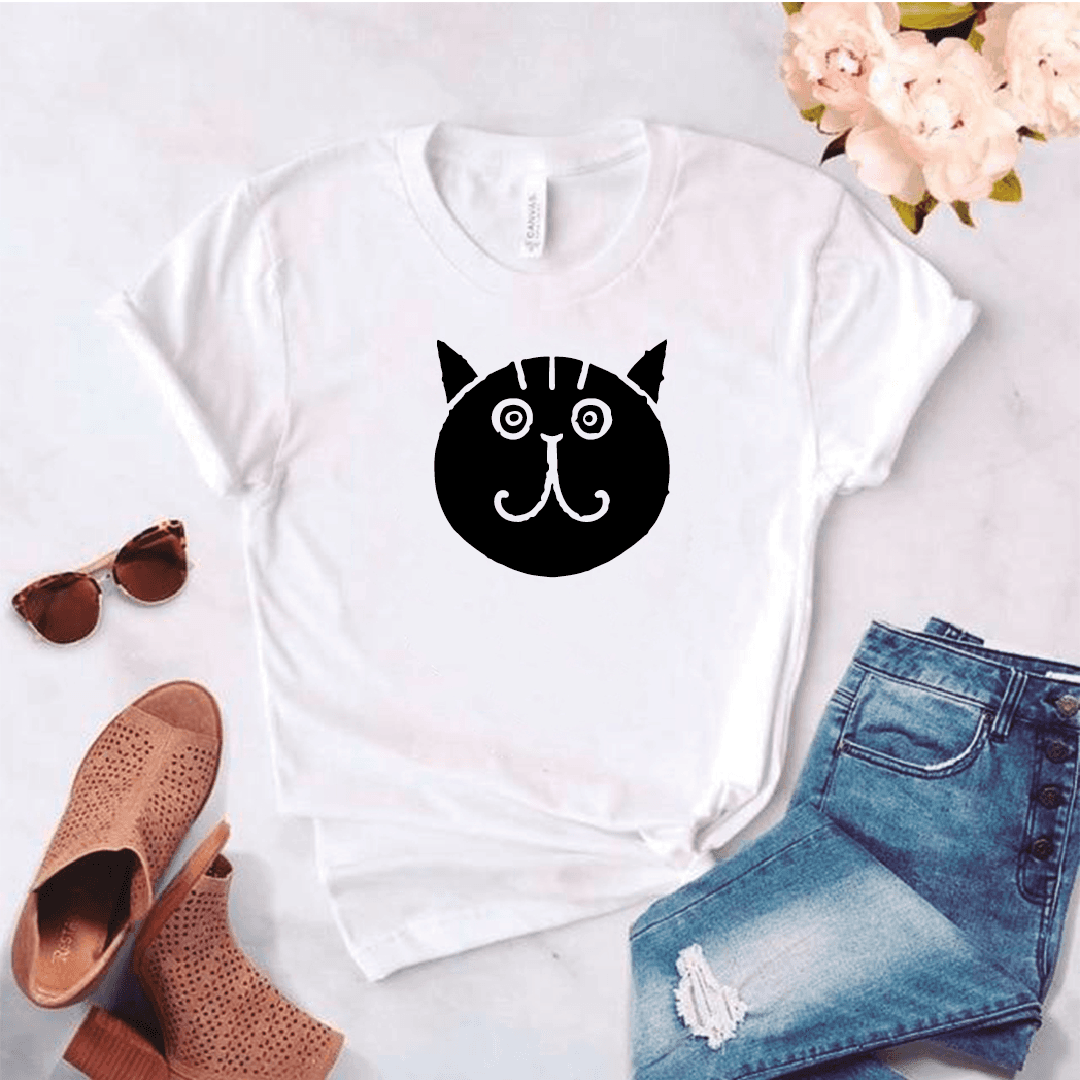 Camisa estampada tipo T- shirt Gato Cara Redonda (2) — foto 5