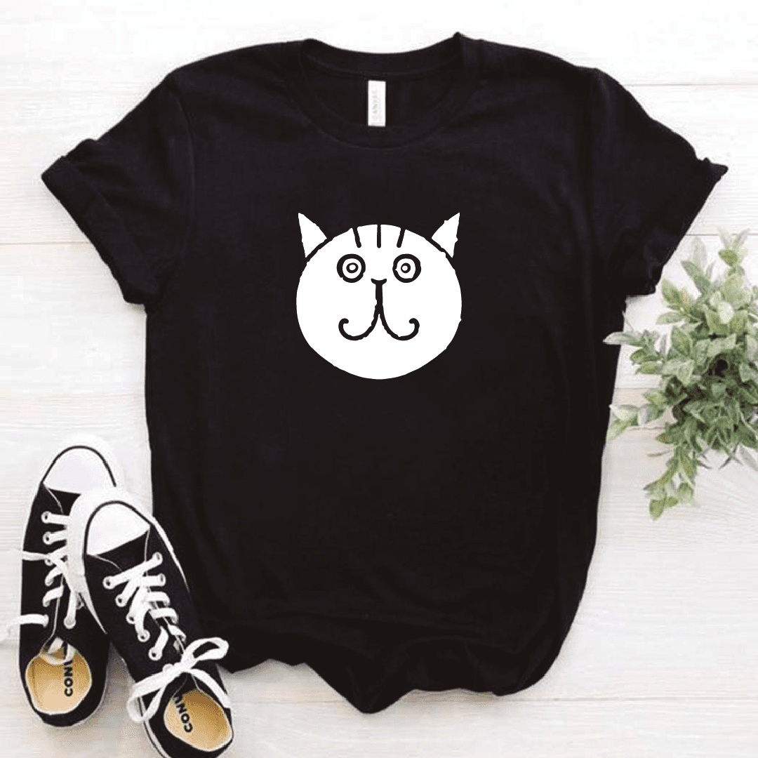Camisa estampada tipo T- shirt Gato Cara Redonda (2) — foto 6