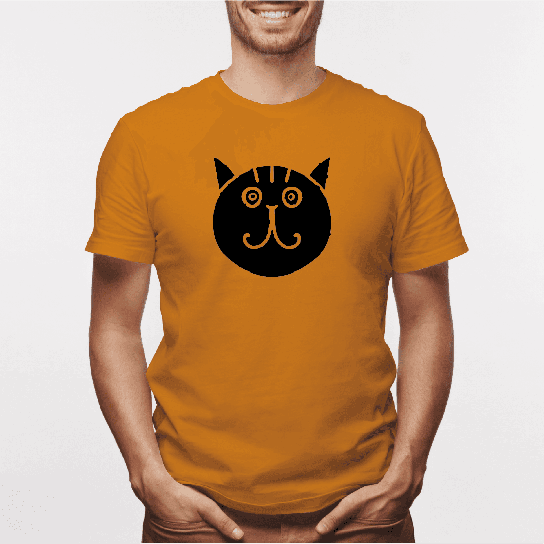 Camisa estampada para hombre  tipo T-shirt Gato cara Redonda (2) — foto 6