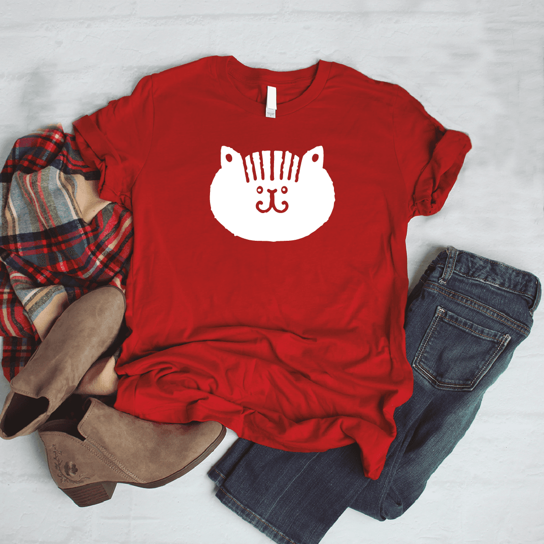 Camisa estampada tipo T- shirt Gato Cara Redonda Gordito — foto 3