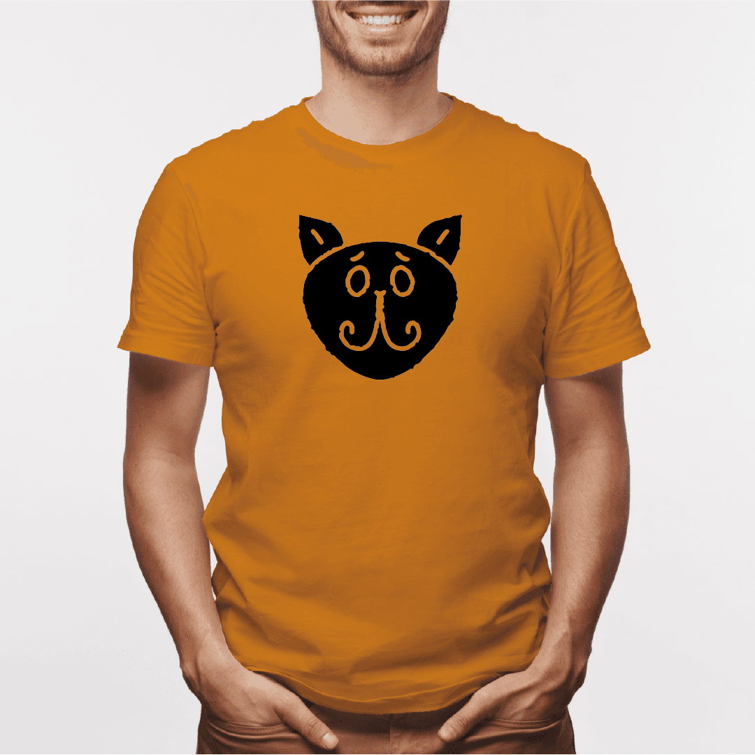 Camisa estampada para hombre  tipo T-shirt Gato cara redonda Orejas — foto 3