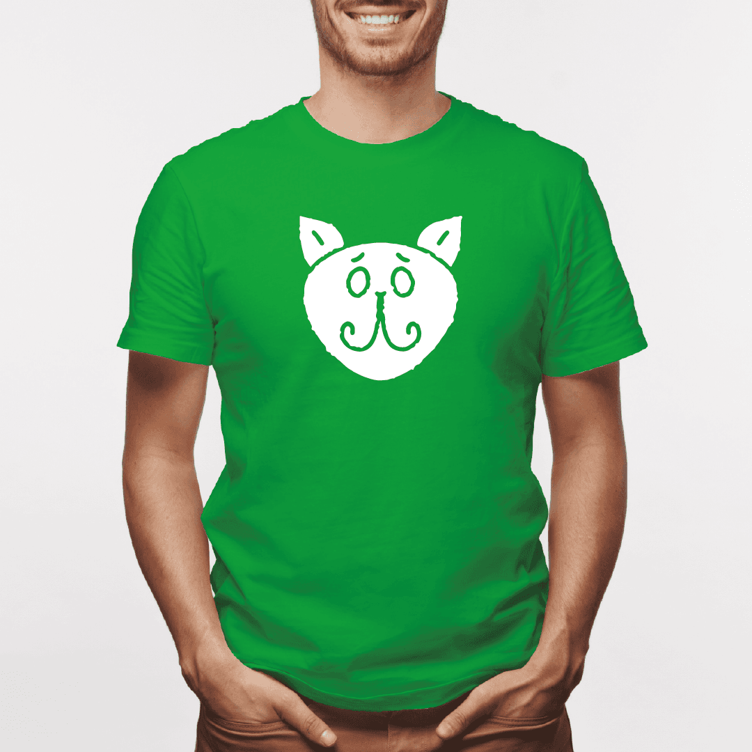 Camisa estampada para hombre  tipo T-shirt Gato cara redonda Orejas — foto 6