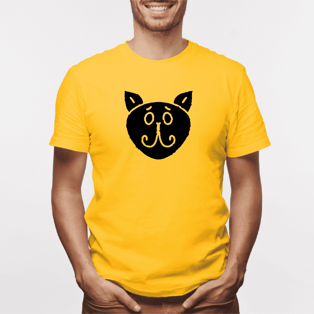 Camisa estampada para hombre  tipo T-shirt Gato cara redonda Orejas — foto 7