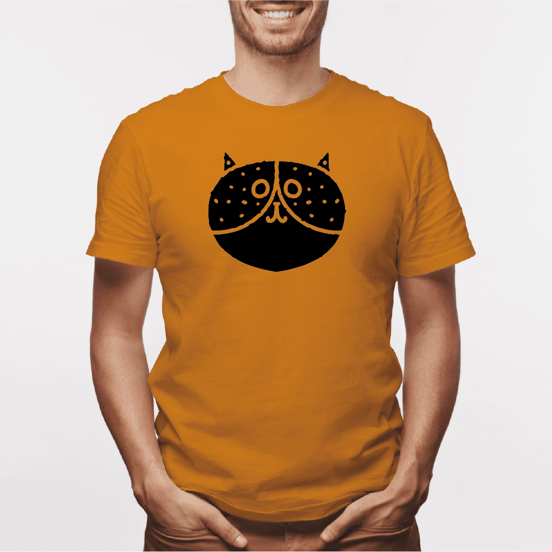 Camisa estampada para hombre  tipo T-shirt Gato cara redonda Peca — foto 4