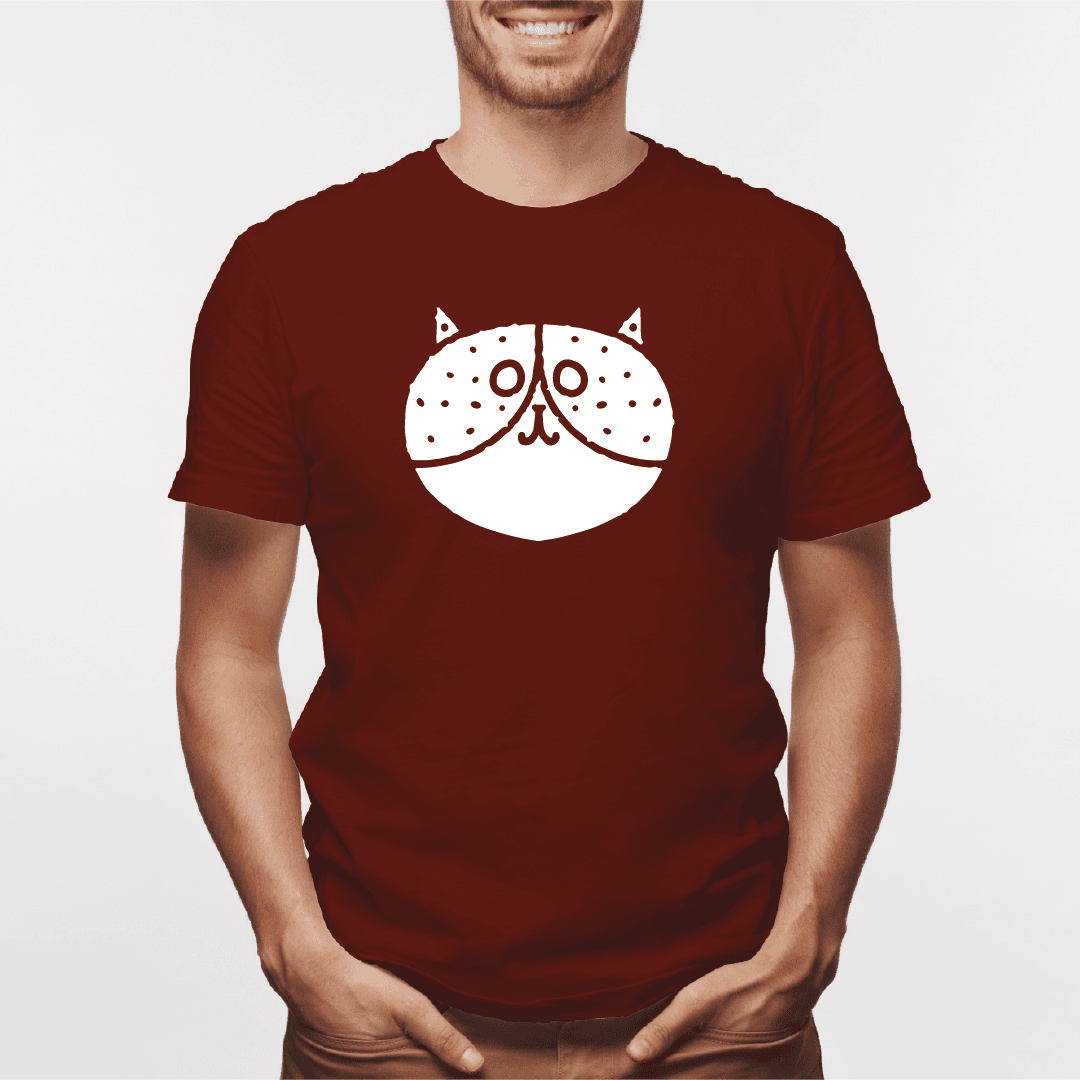 Camisa estampada para hombre  tipo T-shirt Gato cara redonda Peca — foto 5