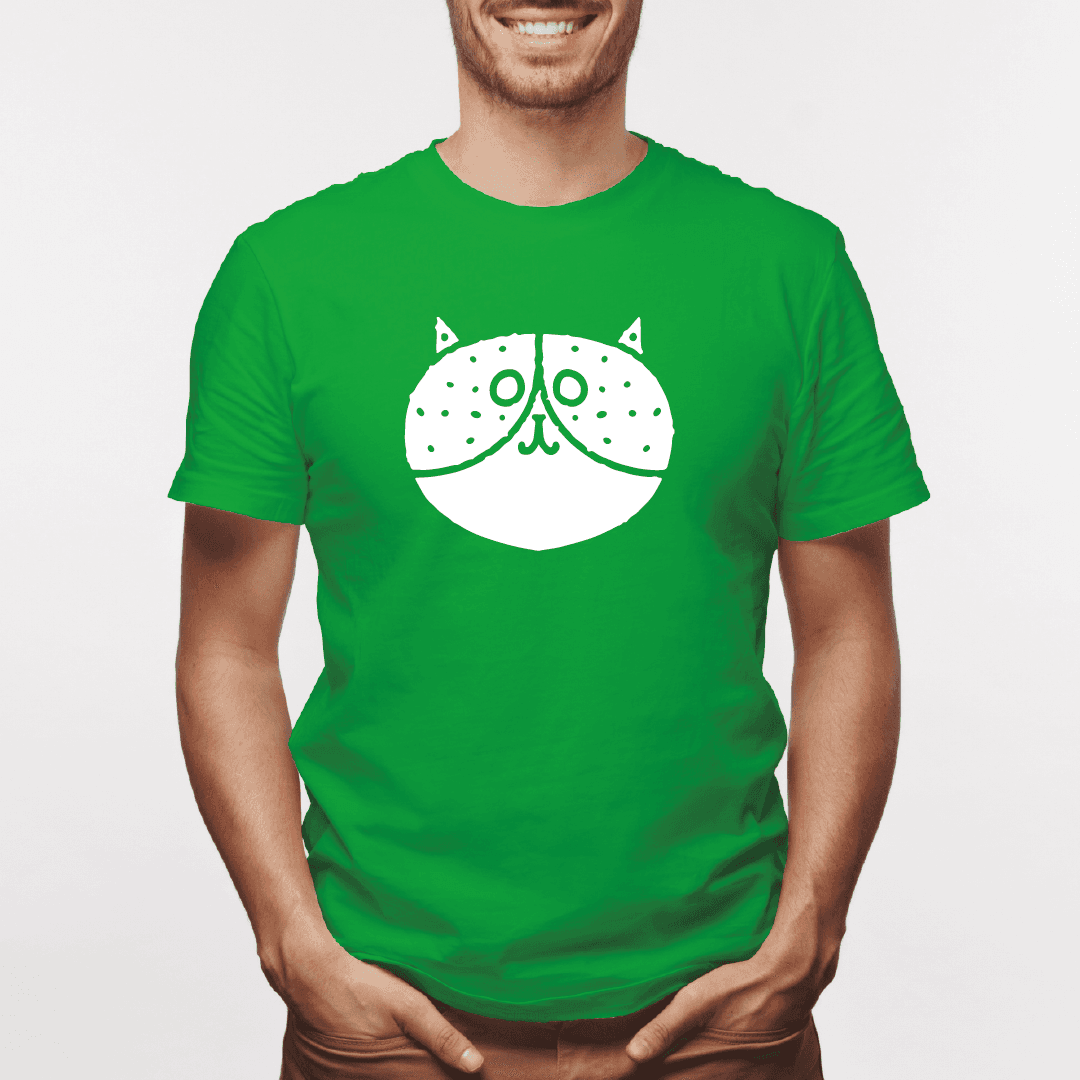 Camisa estampada para hombre  tipo T-shirt Gato cara redonda Peca — foto 7