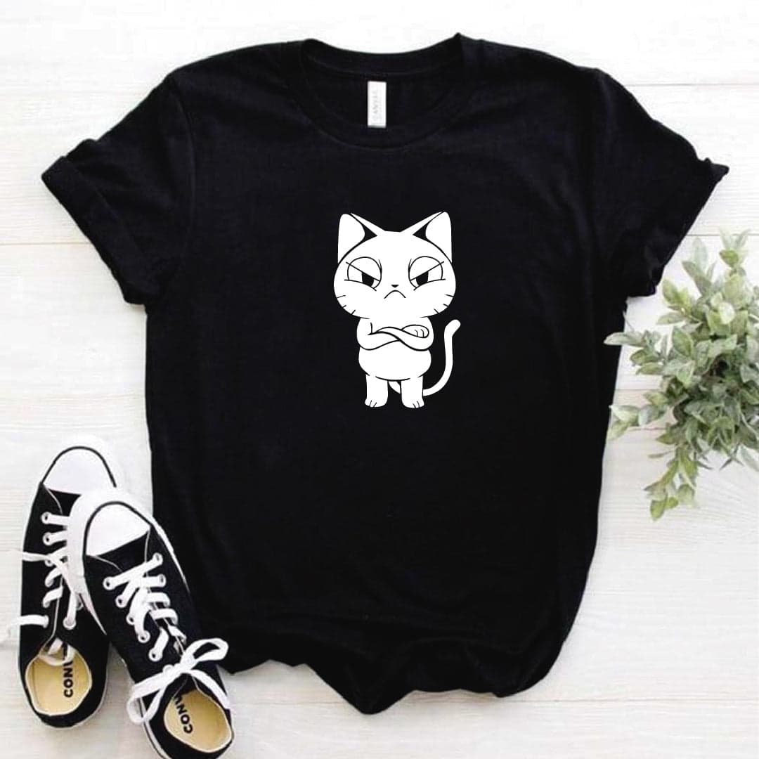 Camisa estampada  tipo T-shirt  GATO ENOJADO — foto 5