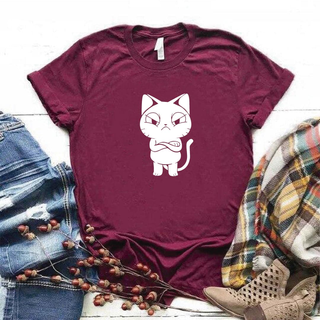 Camisa estampada  tipo T-shirt  GATO ENOJADO — foto 6