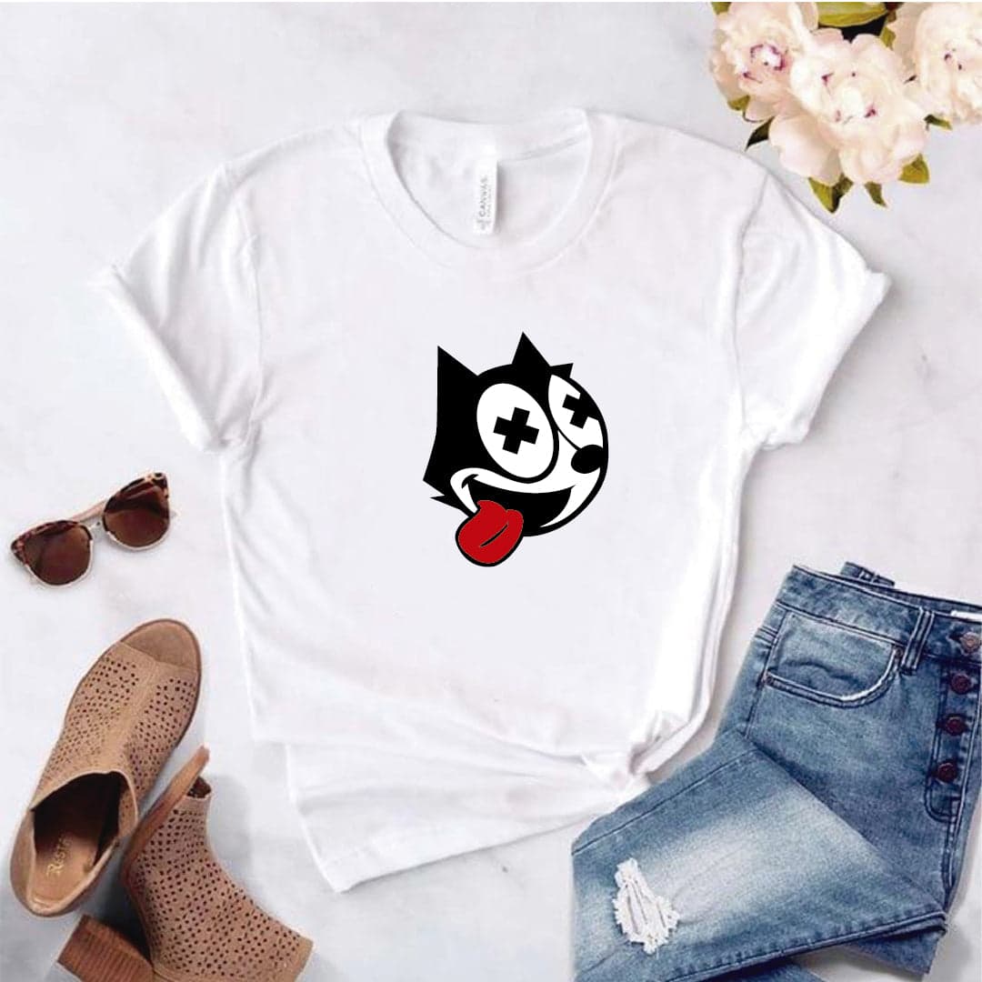 Camisa estampada  tipo T-shirt  gato felix — foto 1