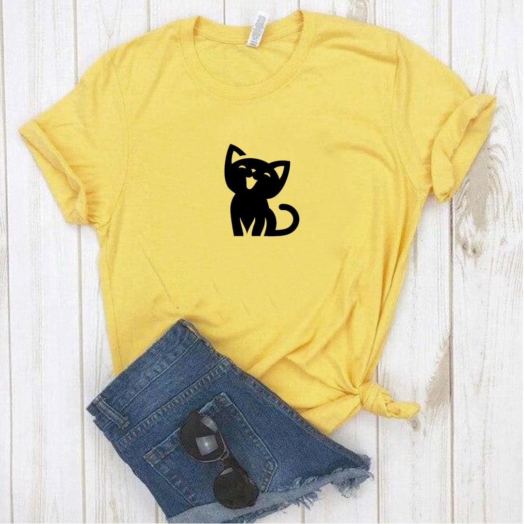 Camisa estampada  tipo T-shirt  Gato Maullando — foto 2
