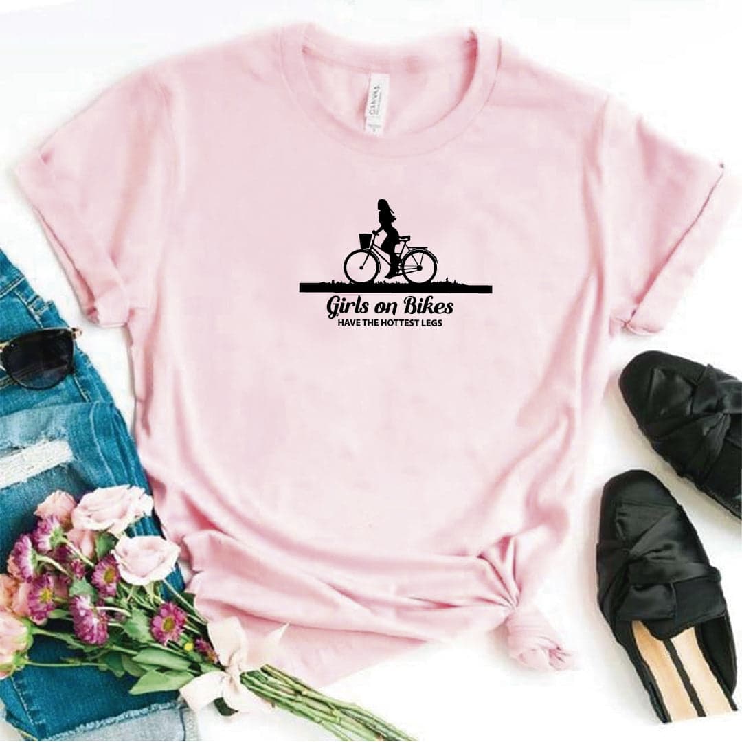 Camisa estampada  tipo T-shirt Girls on bike have the hottest legs — foto 4