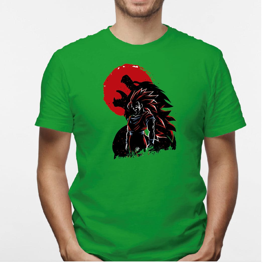 Camisa estampada en algodón para hombre tipo T-shirt goku face 3 y sheng long — foto 6