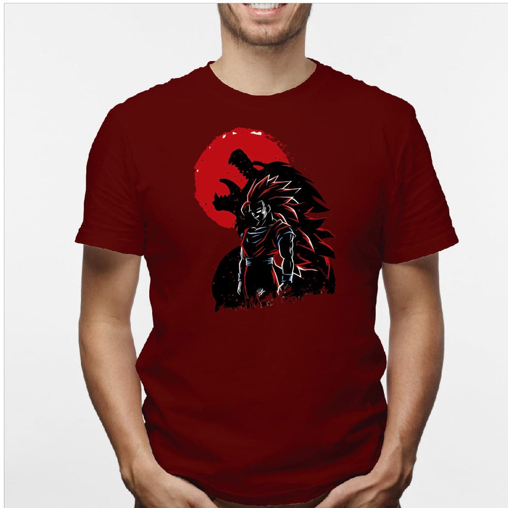 Camisa estampada en algodón para hombre tipo T-shirt goku face 3 y sheng long — foto 2