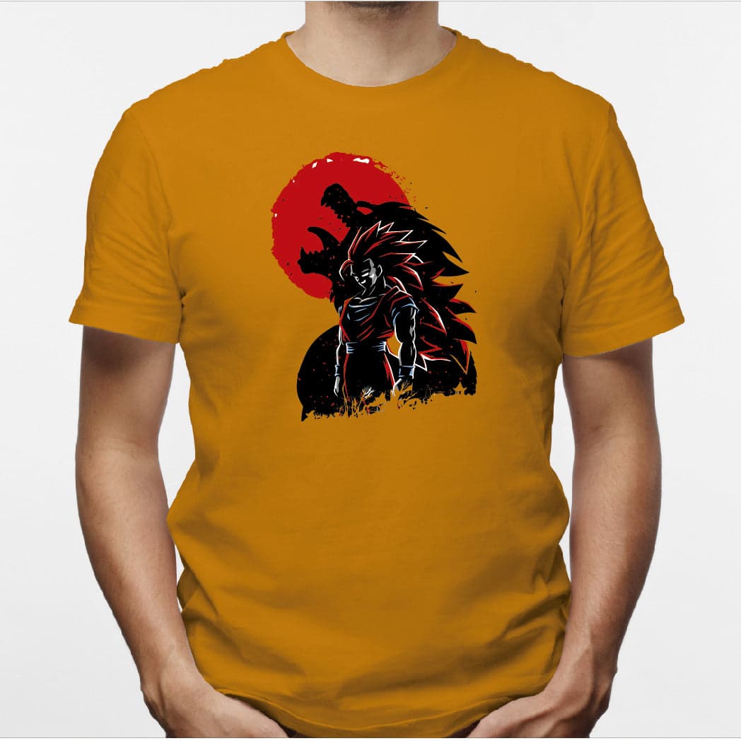 Camisa estampada en algodón para hombre tipo T-shirt goku face 3 y sheng long — foto 3