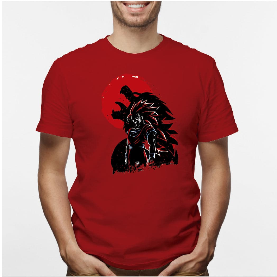 Camisa estampada en algodón para hombre tipo T-shirt goku face 3 y sheng long — foto 4
