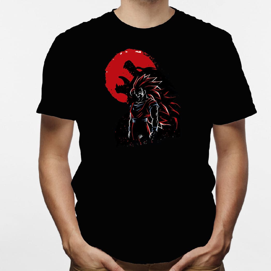 Camisa estampada en algodón para hombre tipo T-shirt goku face 3 y sheng long — foto 5